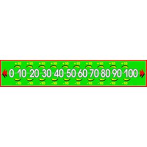 Числовой ряд десятки (мини), 50x350 мм Числовой ряд десятки (мини), 50x350 мм