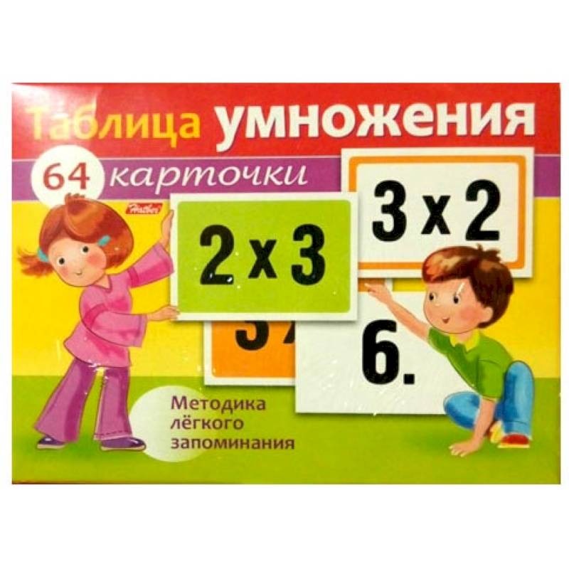 Таблица умножения. Наглядное пособие.64 карточки