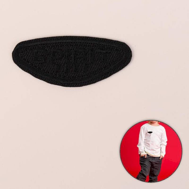 Термоаппликация «Spirit», 4,9 x 2,1 см, цвет чёрный (10 штук)