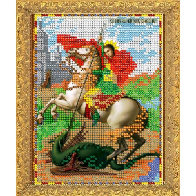 Набор для вышивания бисером 'Георгий победоносец' 19х24 см №7313