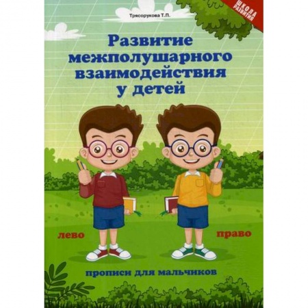 Письмо, мелкая моторика, книга Развитие межполушария взаимодействия у детей: прописи для мальчиков купить по скидке