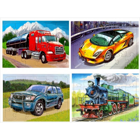 Книги-пазлы, книга Комплект пазлов Транспорт купить по скидке