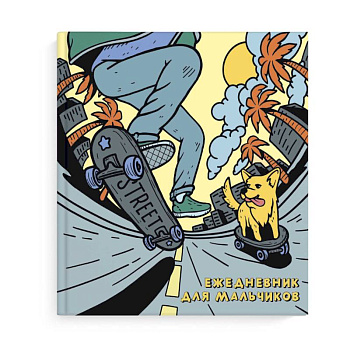 Ежедневник для мальчиков 'Скейтбордисты' Ежедневник для мальчиков 'Скейтбордисты'