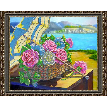 «Светлица» набор для вышивания бисером №137 «Летний пейзаж» бисер Чехия 48x38 см