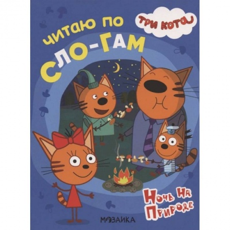 Развитие речи. Чтение, книга Три кота. Читаю по слогам. Ночь на природе купить по скидке