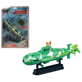 Корабль заводной 'Подводная лодка', стреляет, цвет в ассортименте