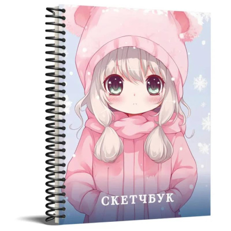 Другое, книга Скетчбук Эксмо Аниме 162 на 210 мм 40 листов розовый купить по скидке