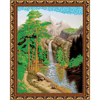 «Светлица» набор для вышивания бисером №255 «Водопад» бисер Чехия 25x30,3см